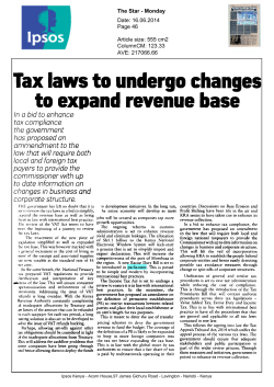 Tax laws to undergo changes
