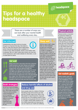 Tips for a Healthy Headspace Factsheet