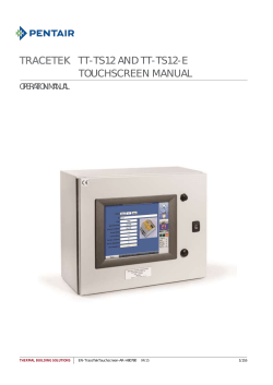 TT-TS12 Operation Manual - Pentair Thermal Management