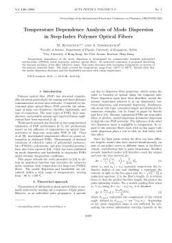 Temperature Dependence Analysis of Mode Dispersion in Step