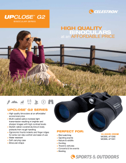 UpClose G2 Binoculars Info Sheet