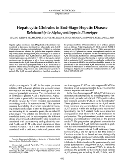 Hepatocytic Globules in End-Stage Hepatic Disease: Relationship to