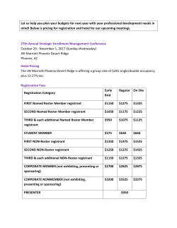 Pricing for Future Meetings