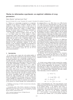 Marine ice deformation experiments: an
