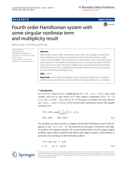 Fourth order Hamiltonian system with some singular nonlinear term