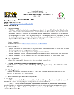 US History CP Syllabus - Lexington