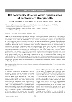 Bat community structure within riparian areas of northwestern