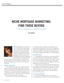 niche mortgage marketing: find those buyers