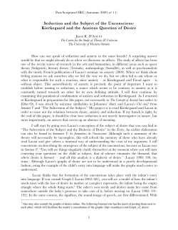 Seduction and the Subject of Desire