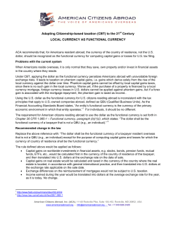 Functional Currency - American Citizens Abroad