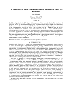 The contribution of accent distribution to foreign accentedness