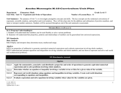 Unit 7A - Anoka-Hennepin School District