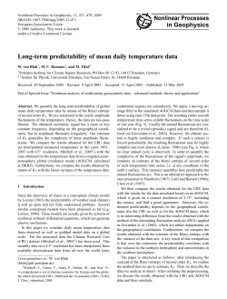 Long-term predictability of mean daily temperature data