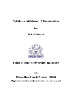 History - Fakir Mohan University