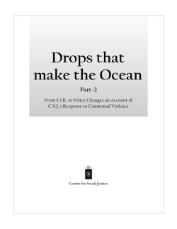 Drops that make ocean-2 - Centre for Social Justice