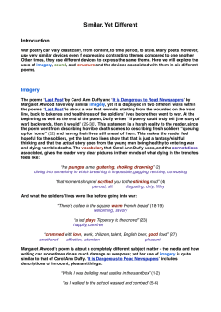 Poetry Comparison Blogpost