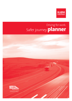 Driving for work: Safer journey planner