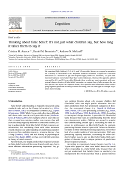 Cognition - Institute for Learning and Brain Sciences