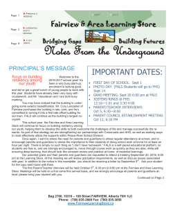the newsletter - Fairview Learning Store