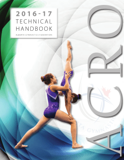 2016-17 Acro Handbook - Alberta Gymnastics Federation