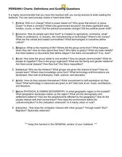 PERSIAN-G Charts: Definitions and Guiding Questions