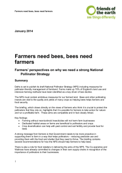 Farmers need bees, bees need farmers