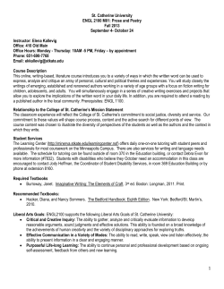 ENGL 2100 M01Kallevig F13