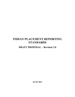 indian placement reporting standards