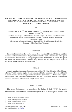 On the Taxonomy and Ecology of Labuanium Trapezoideum