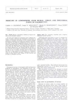 MERCURY IN ATMOSPHERE OVER RURAL, URBAN AND