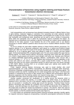 Characterization of liposomes using negative staining