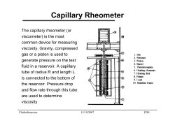 Capillary Rheometer - Polymer Technology Group
