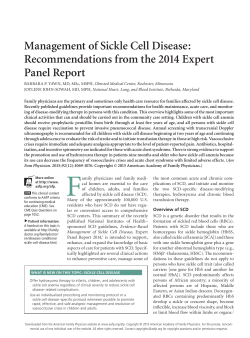 Management of Sickle Cell Disease
