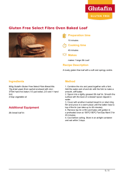 Gluten Free Select Fibre Oven Baked Loaf