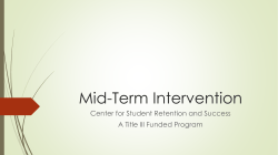 Mid-term Intervention Workshop