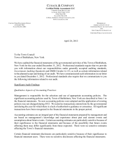 SAS 114 Letter and Responses 2012