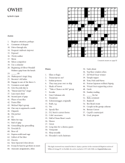Crossword Puzzle