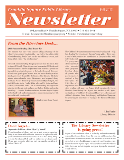 Fall 2013 - Franklin Square Public Library