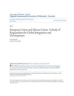 European Union and African Union - DigitalCommons@University of