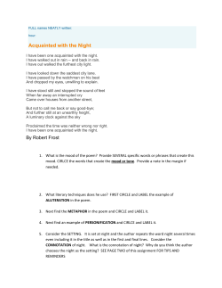 Acquainted with the Night