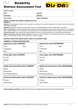 Disability Distress Assessment Tool