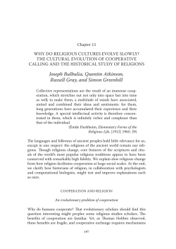 Joseph Bulbulia, Quentin Atkinson, Russell Gray