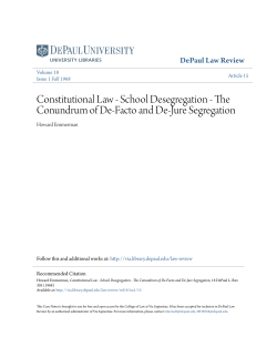 Constitutional Law - School Desegregation