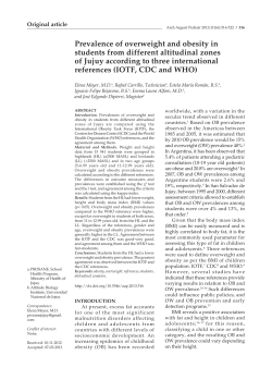 Prevalence of overweight and obesity in
