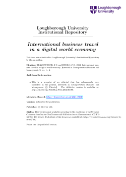 International business travel in a digital world economy