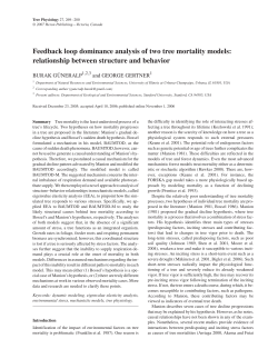 Feedback loop dominance analysis of two tree mortality models
