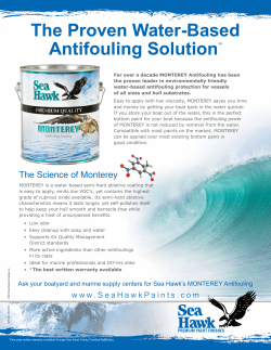 Monterey &ndash; The Proven Water-Based Antifouling