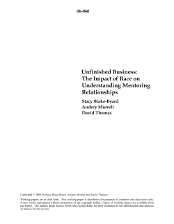 The Impact of Race on Understanding Mentoring Relationships
