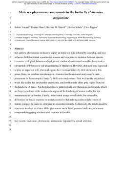 Male sex pheromone components in the butterfly