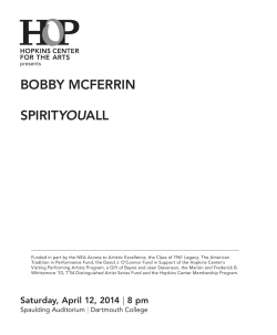 bobby mcferrin spirityouall - Hopkins Center for the Arts